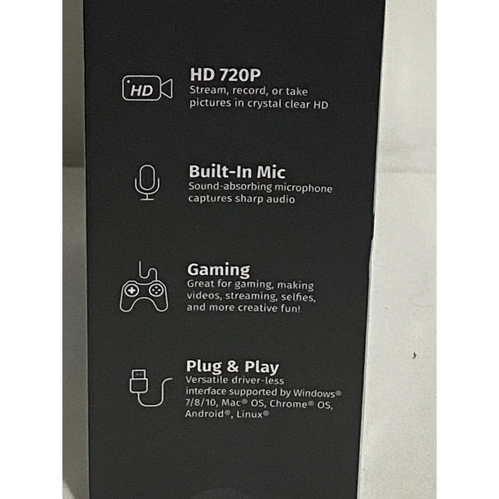 Slide HD Webcam Ring Light Bundle of 2 720P USB Webcam Streaming Video Calls
